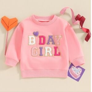 Pink 'Born to be a Girl' Kids Sweatshirt